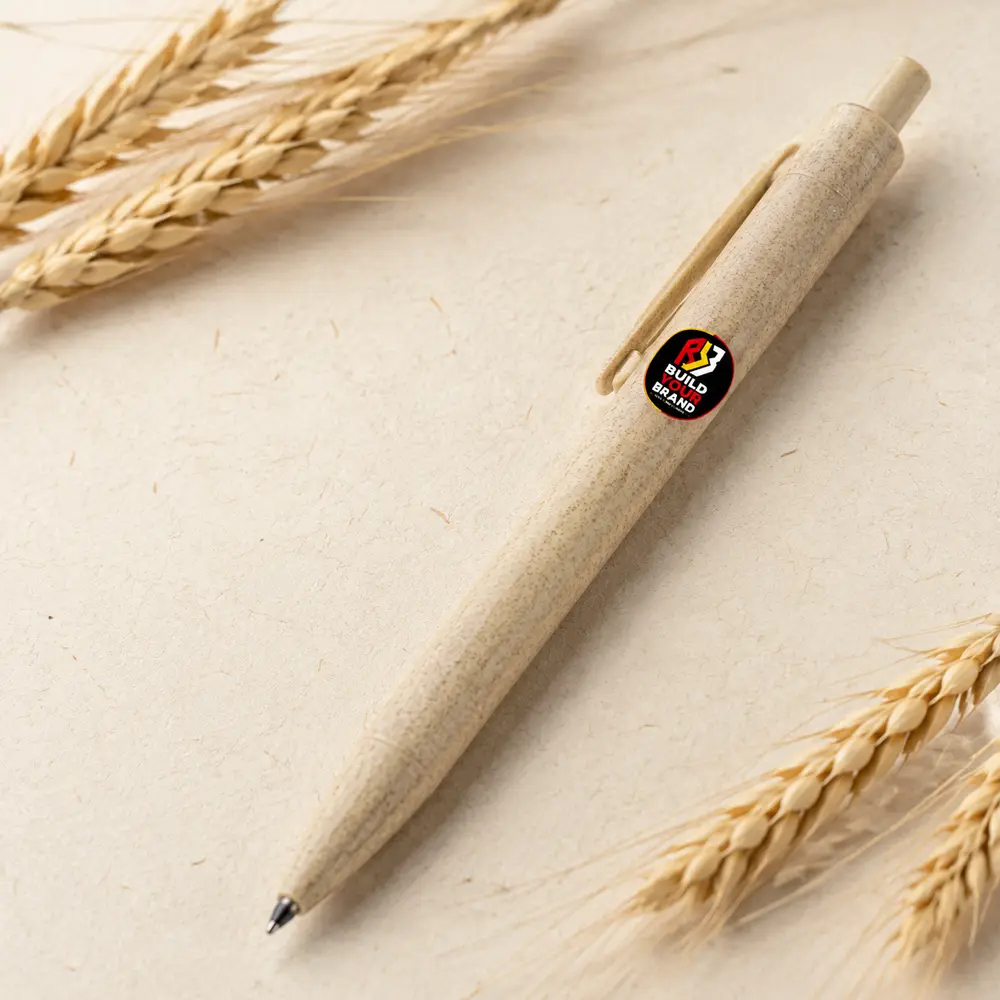 Branded wheat-straw ballpoint pen