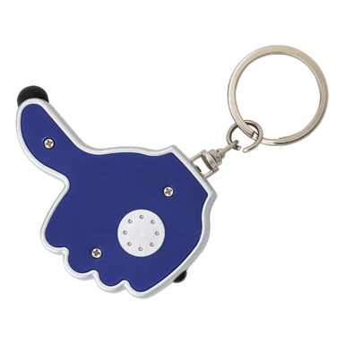 3 in 1 Thumbs Up Keychain with Stylus and LED Light