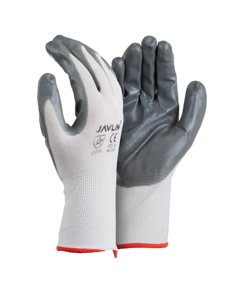 Grey Nitrile Coated Gloves