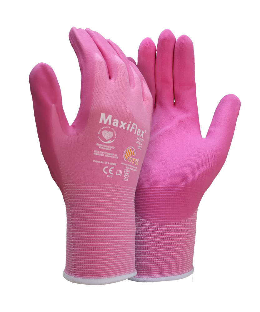 Maxiflex Women's Rose Nitrile Coated Gloves