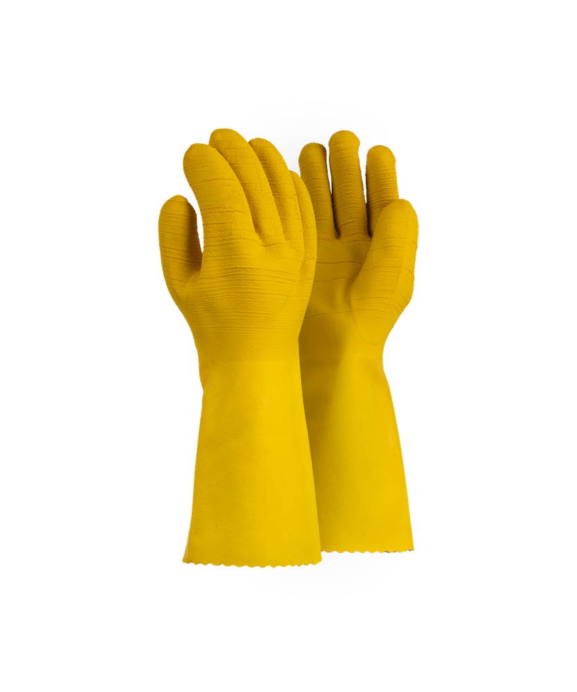 Yellow Commarex Crinkle Latex Glove ÃƒÂ¢Ã¢â€šÂ¬Ã¢â‚¬Å“ Elbow Length 35cm