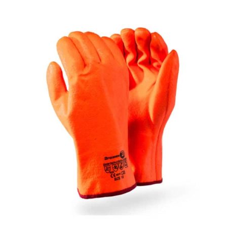 Orange PVC Freezer Glove