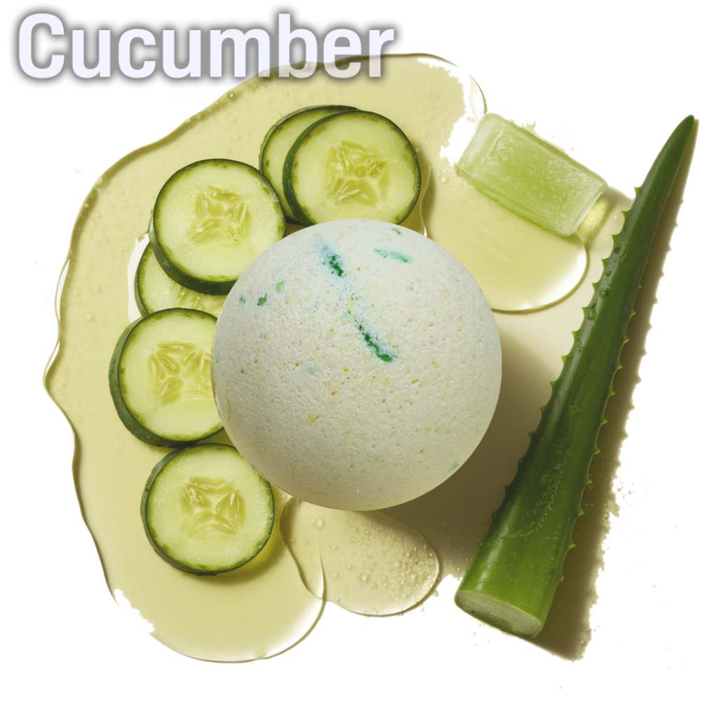 Classic round bath bomb, Cucumber scent