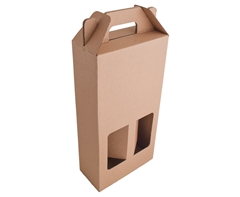 Kraft Double 750ml Wine Bottle Gift Box