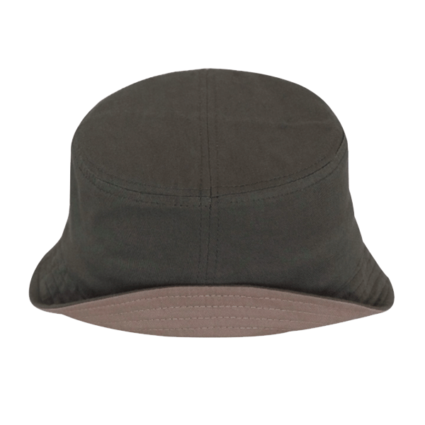 BUCKET HAT WITH TWO TONE BRIM ( 21A04 OLIVE / KHAKI)