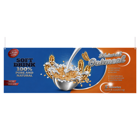 B.YOND LITHO Hanging Banner (Single Sided Silver) 3000 x 1100mm