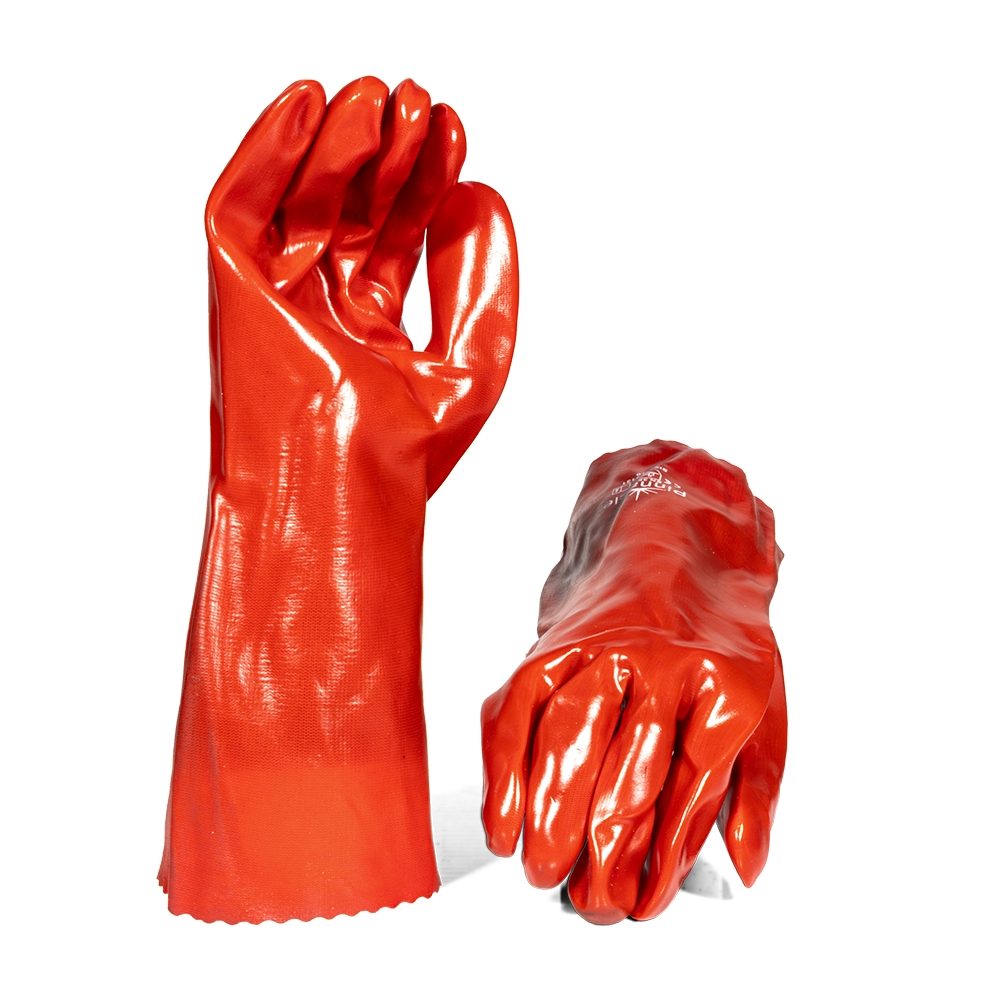 PVC Red Open Cuff Glove 35cm - Pack Of 12 Pairs