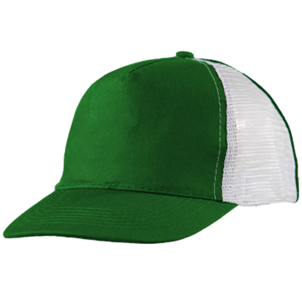 TRUCKER CAP WITH PIPING (TRU06 EMERALD/WHITE)