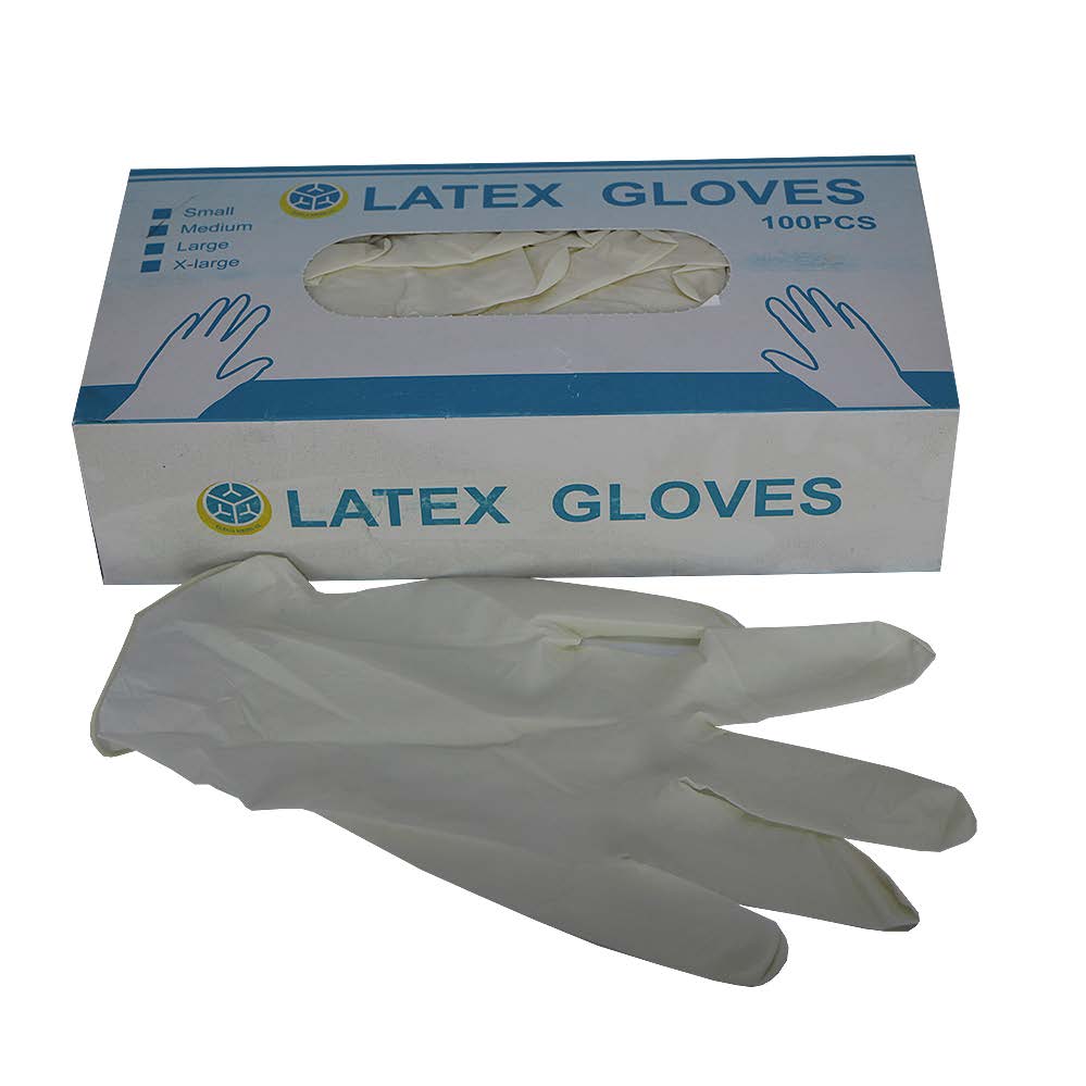 Latex Examination Glove Powdered M - Box Of 100 Pairs