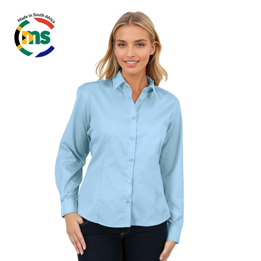 Ladies Classic Woven Shirt Long Sleeve