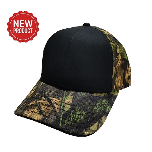 TWO TONE  CAMO CAP -BLACK/GREEN (SC09 BLACK/GREEN )