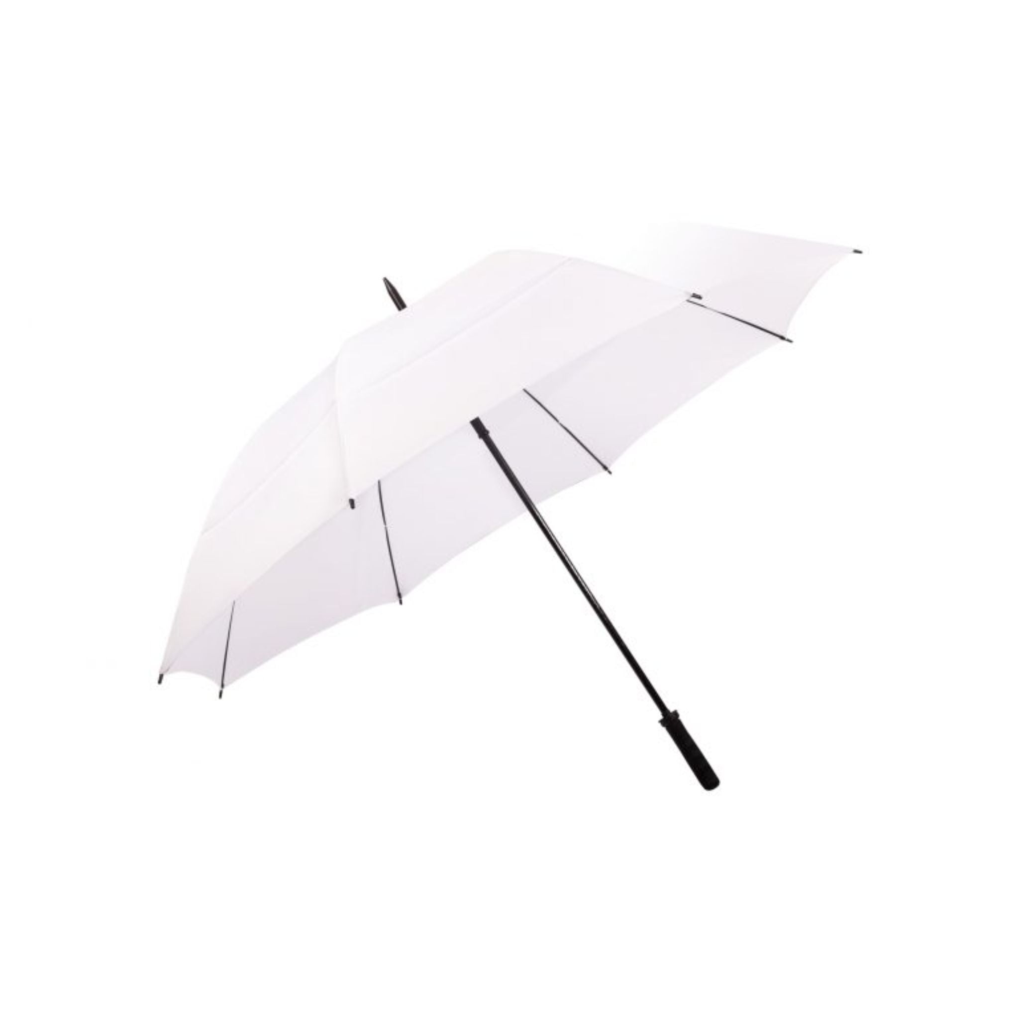 Golf Umbrella AU-53N: M/Open Fibreglass Extra W/Proof D/Layered UV Coated Solid Colour w Rub. Handle