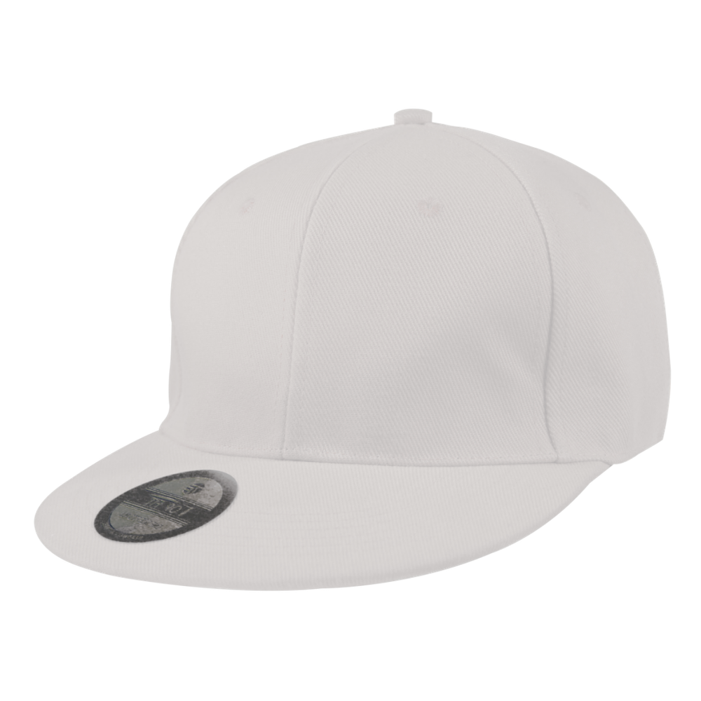 SNAP BACK FLAT PEAK CAP (SB002 WHITE)