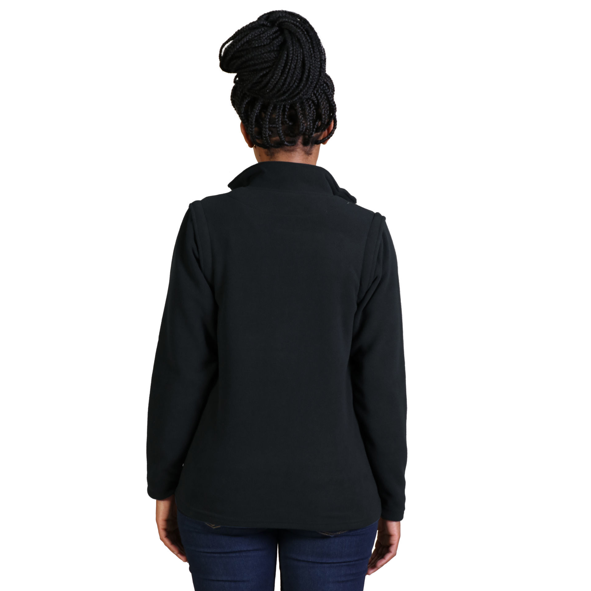 Ladies Zip Off Sleeve Polar Fleece