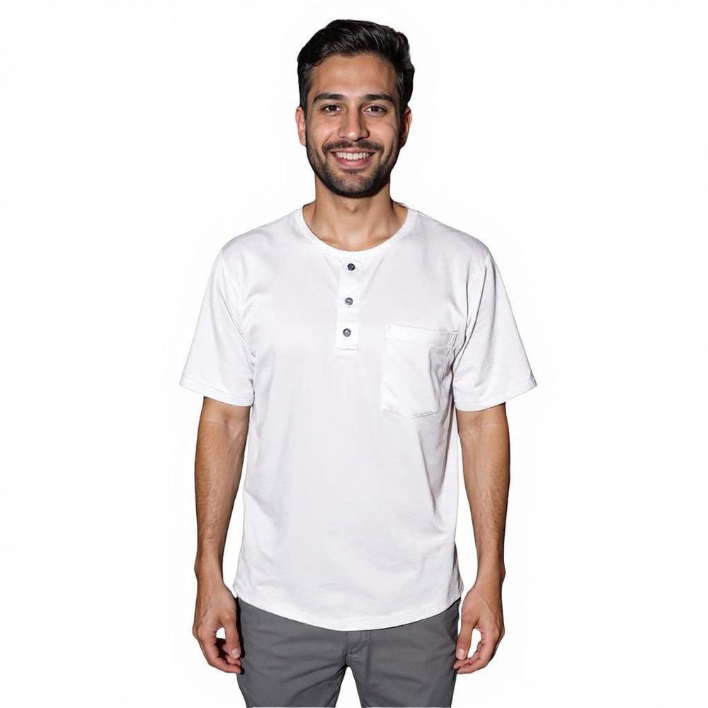 Maasai Buttoned Round Neck Scrubs Men's