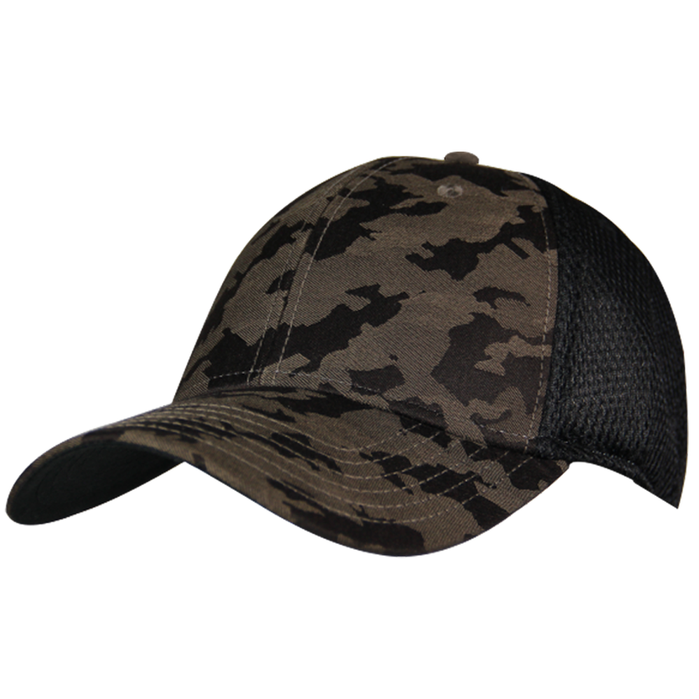 TOPFLEX CAMO MESH CAP (ITEM TFC04 BROWN | BLACK CAMO)
