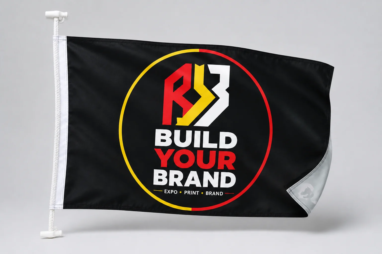 Build Your Brand 600mm x 900mm Corporate/Country Flag with Toggle and Rope - Single Sided