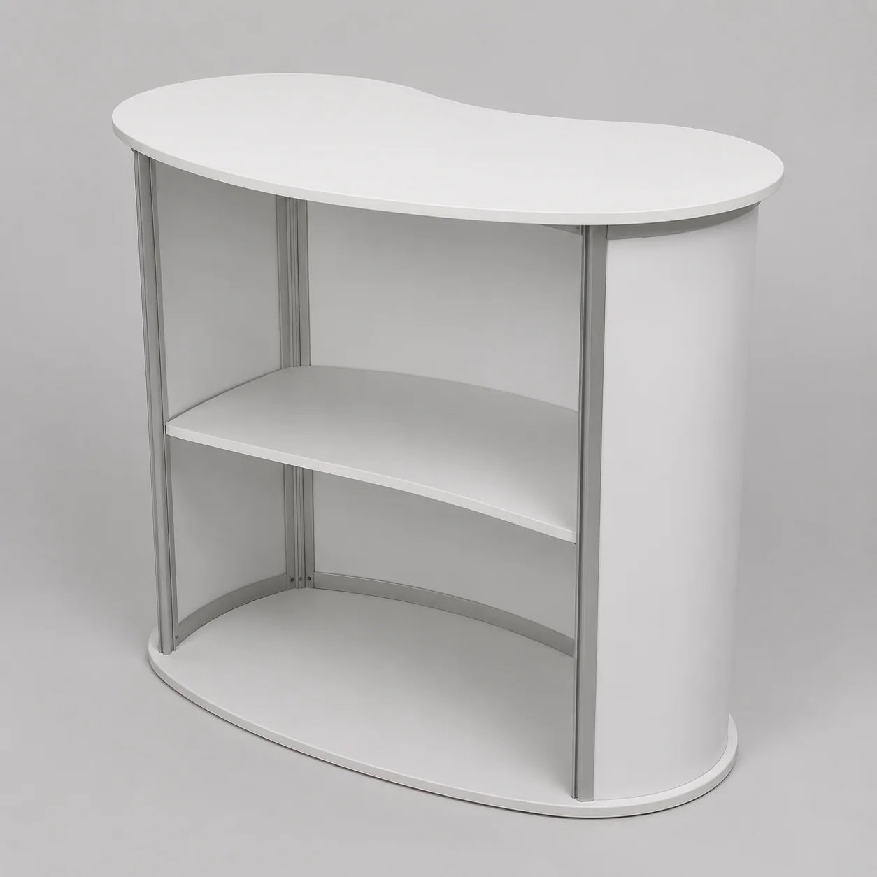 Kidney Shape 900mm x 900mm Promo Counter - System Only