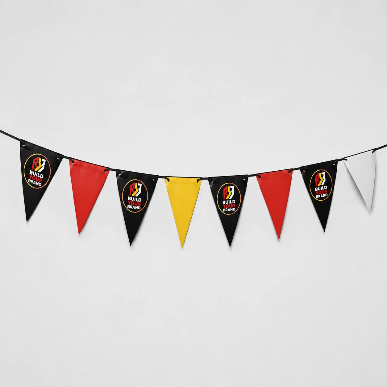 Build Your Brand PVC Triangle Bunting, Single Sided (Priced Per Metre)