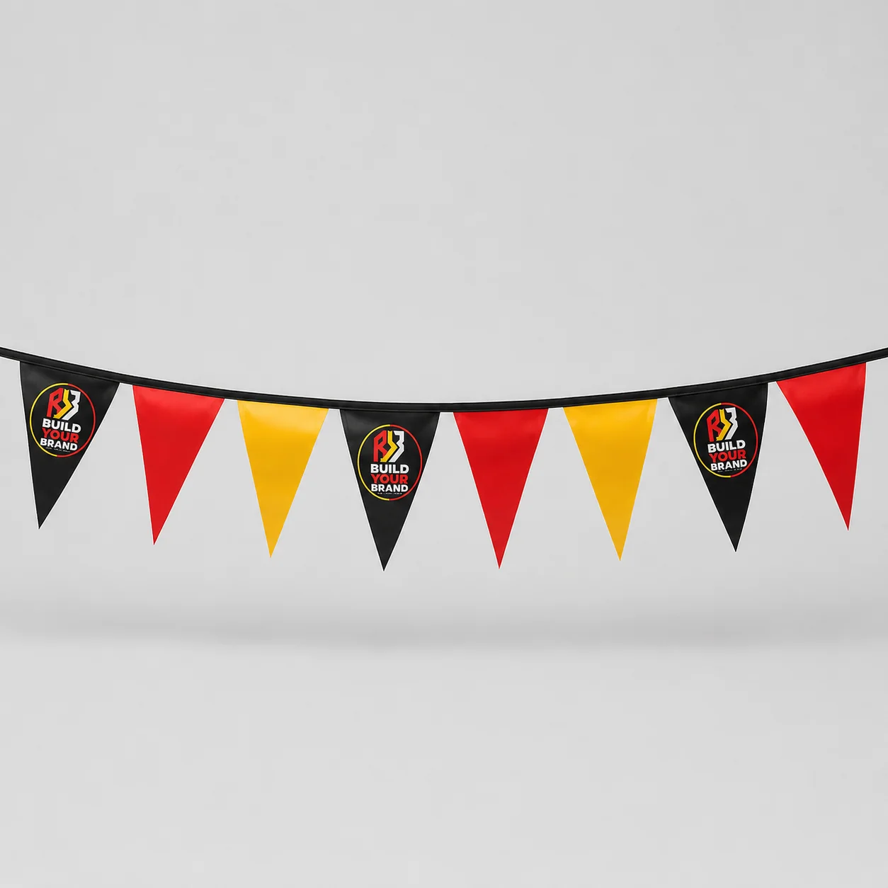 Build Your Brand PVC Triangle Bunting, Double Sided (Priced Per Metre)