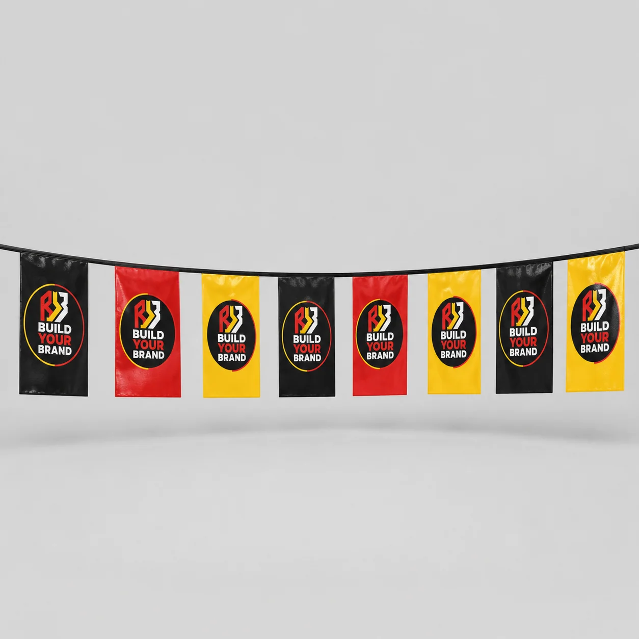 Build Your Brand PVC Rectangular Bunting, Double Sided (Priced Per Metre)